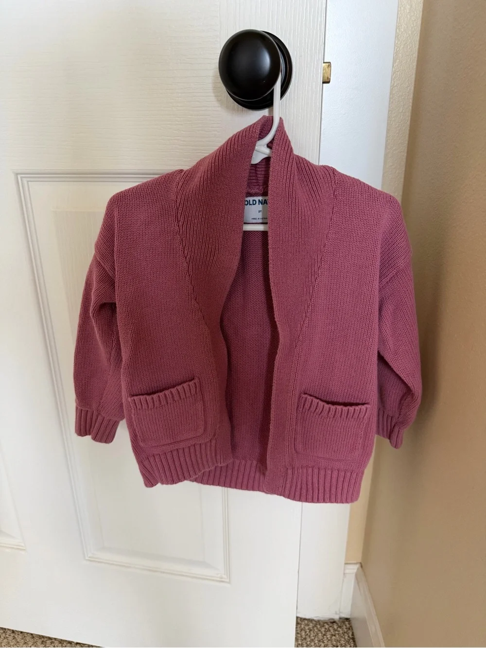 Old Navy Girls' Mauve Open-Front Knit Cardigan